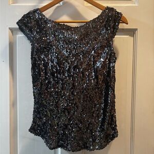 Free People Metallic Sequin Blouse